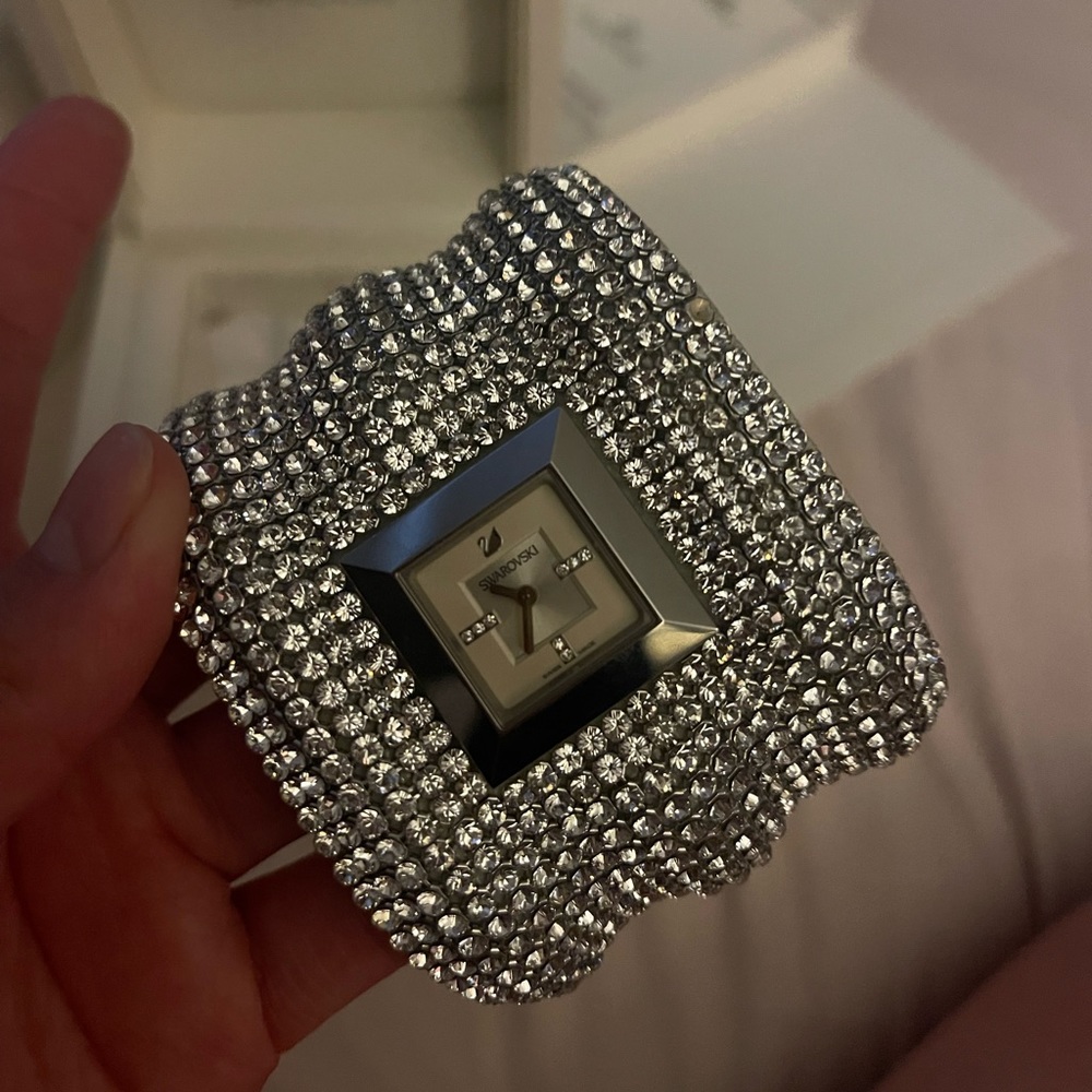 Swarovski bling bangle watch